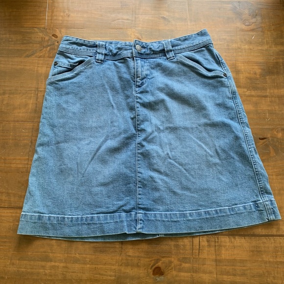 Woolrich Denim Knee Length Skirt-Blue Light Wash-Size 4 - Picture 1 of 5